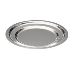 Plat rond plat en inox 18% diam. 330 mm