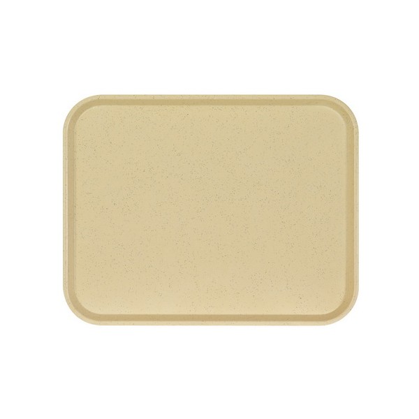Plateau polyester BASIK - Beige fumé - 325 x 265 mm 