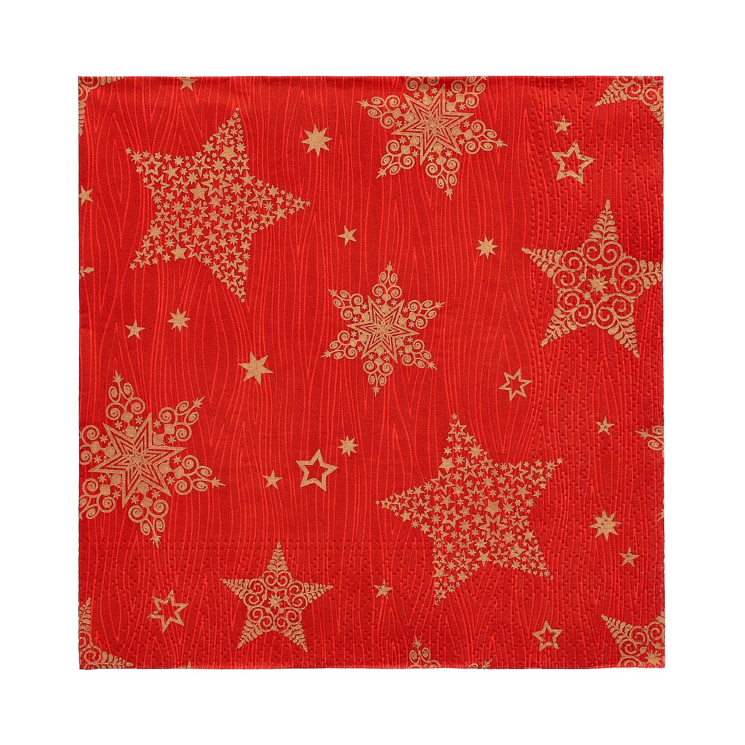Serviettes Fêtes dorées - Ouate 33 x 33 cm - Carton de 300 serviettes