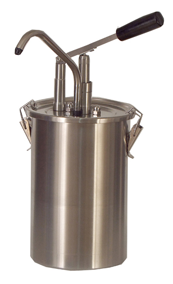 Distributeur à sauce en inox, à pompe - 4.5 L