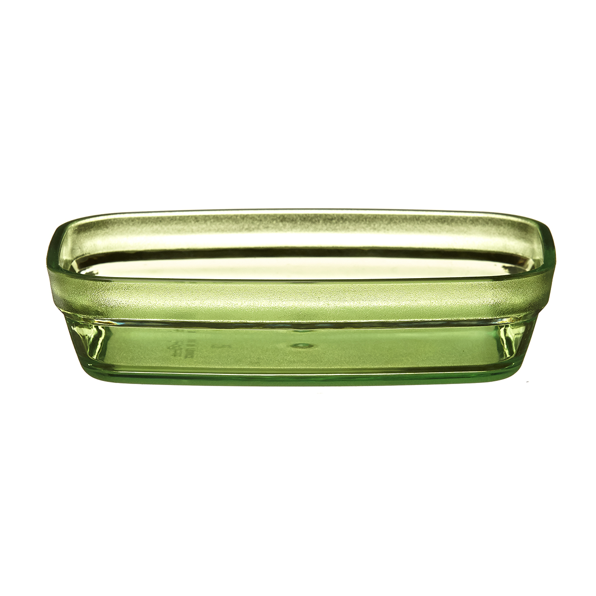 Ravier rectangulaire vert en copolyester 147 mm x 97 mm