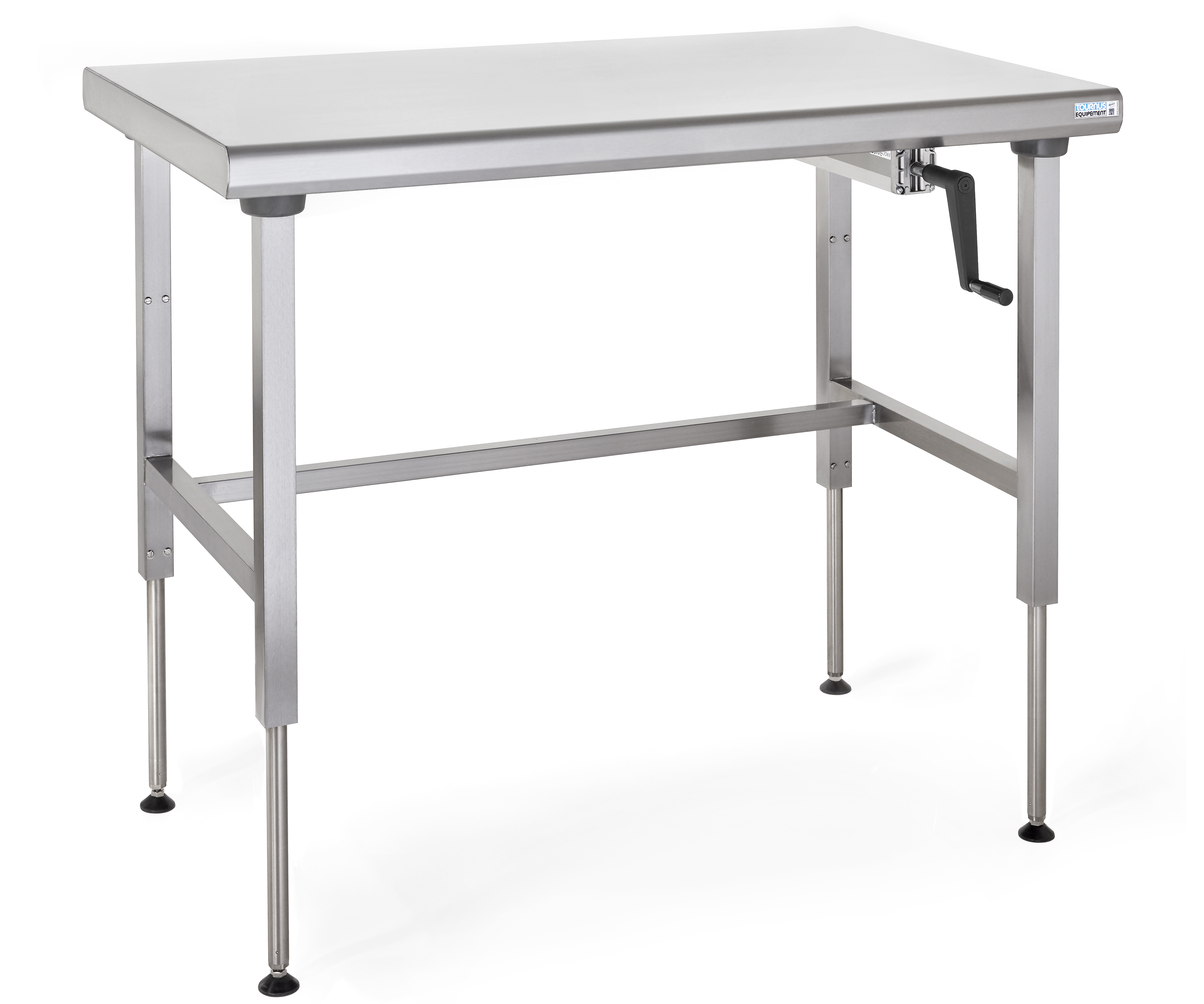 Table Ergonomix 120 cm en inox &agrave; hauteur r&eacute;glable