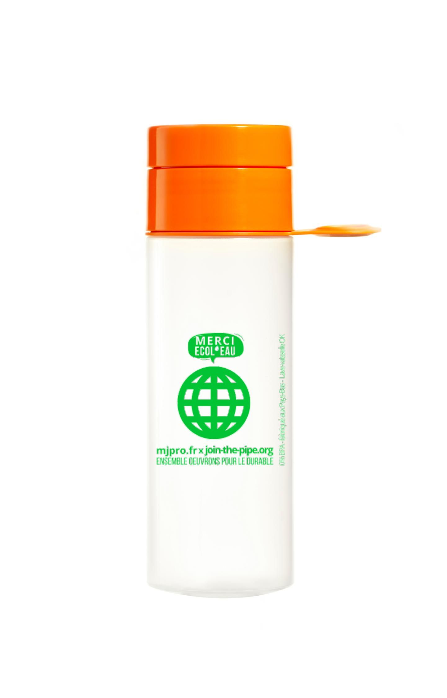 Bouteille écol'eau standard orange             0% BPA 