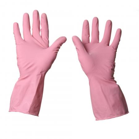 Gants de ménage en latex naturel T.L.