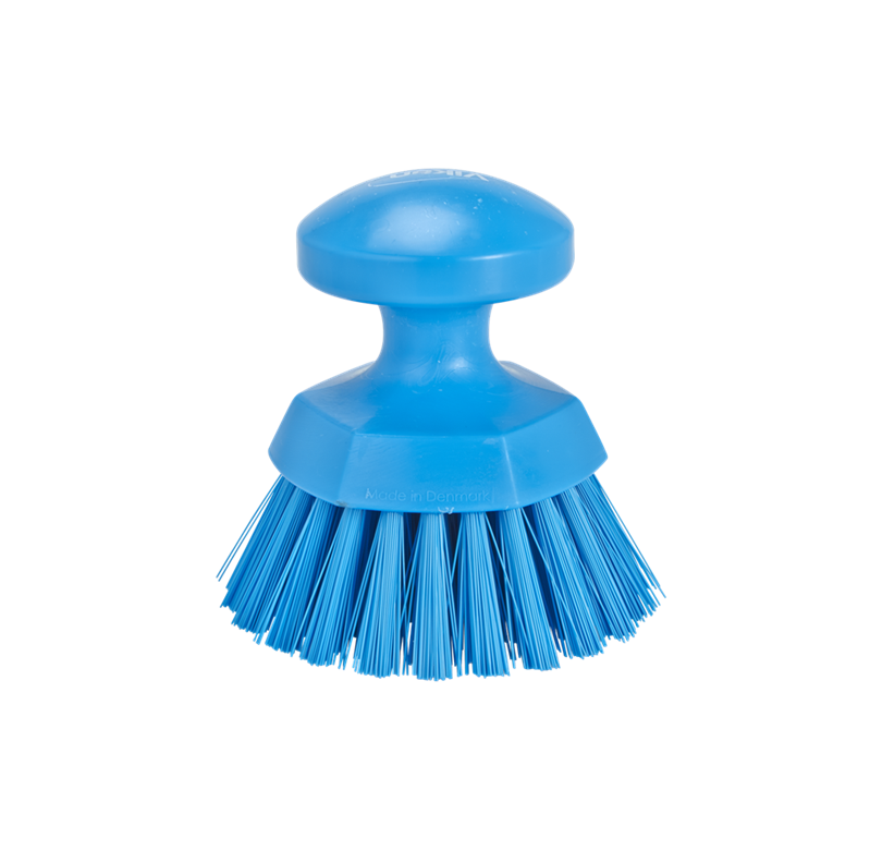 Brosse ronde solide diam. 11 cm - Bleue