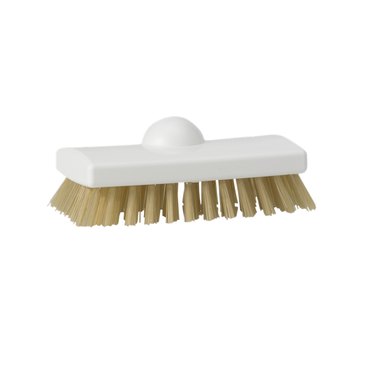 Brosse pour les grilles et plaques de cuisson chaudes 15 cm - Blanche