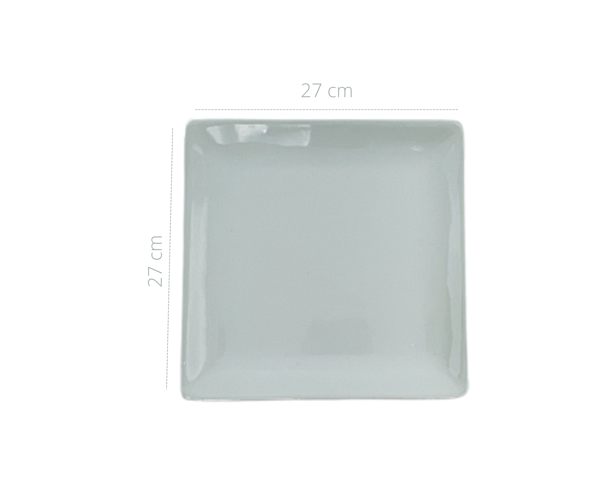 Assiette carrée en porcelaine 27x27 cm