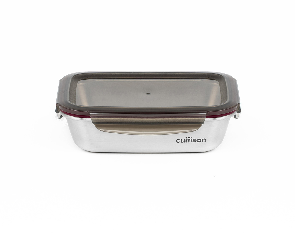 Boite rectangulaire alimentaire en inox micro-ondable 1100 ml