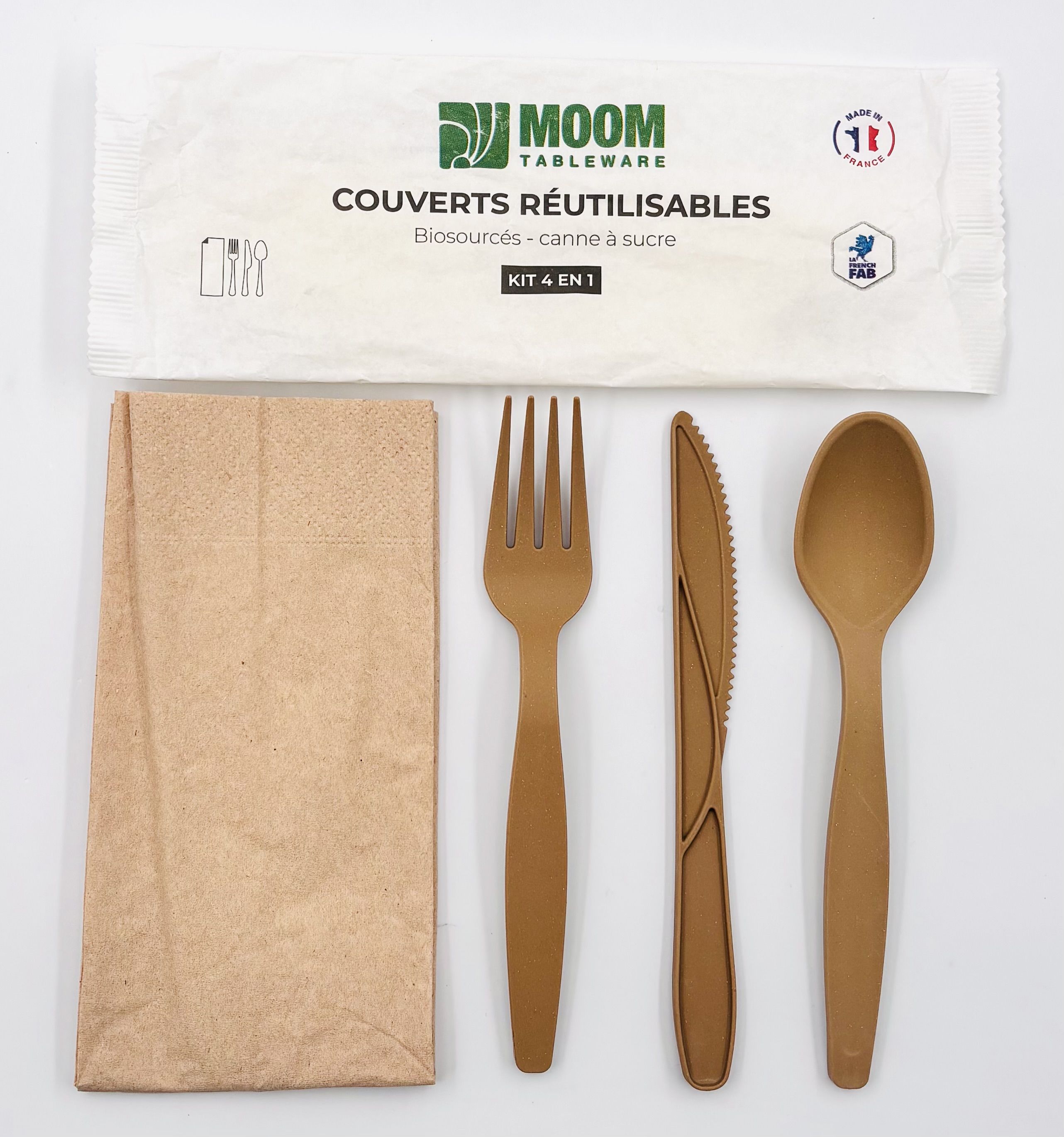 Sachet "Déjeuner" 4/1 couverts Soft Bio RE-USE