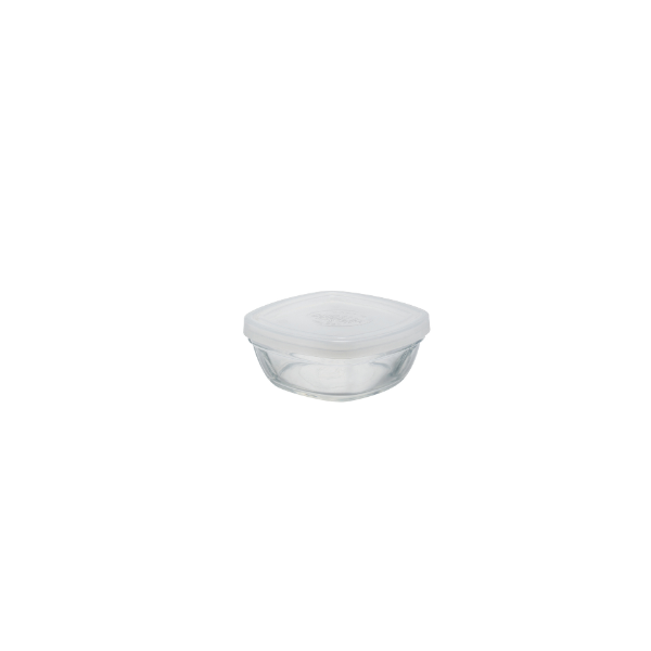 Boite en verre trempé FRESHBOX carrée 15 cl avec couvercle