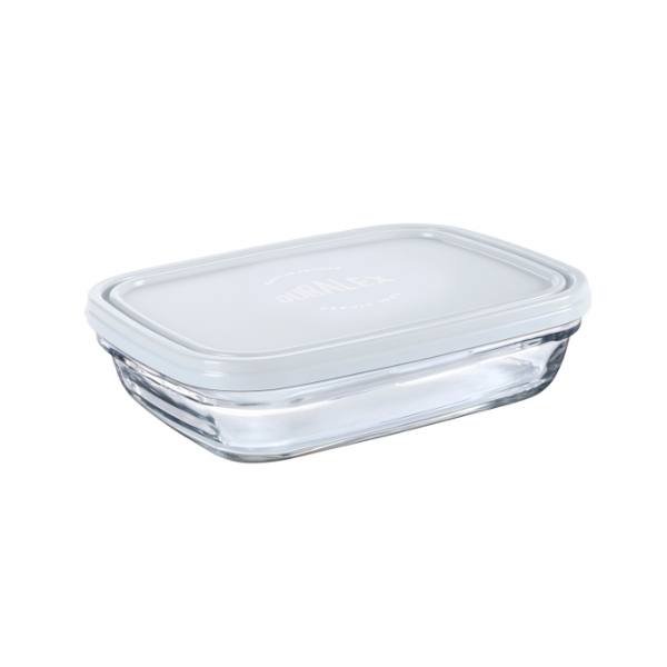 Boite en verre trempé FRESHBOX rectangulaire 80 cl avec couvercle