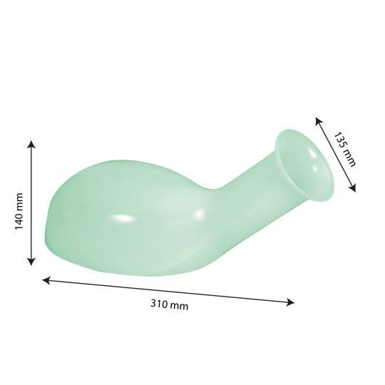 Urinal vert pour homme en plastique