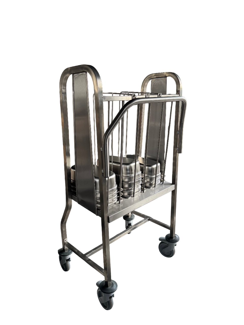 Chariot de transport ergonomique pour bacs GN 1/1 - entrée 530 mm