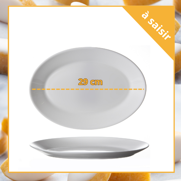Assiette ovale Restaurant 290 mm x 214 mm