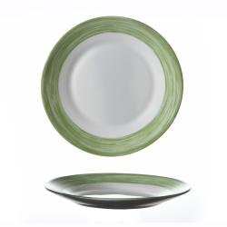 Assiette plate Arcoroc Brush verte diam. 195 mm 