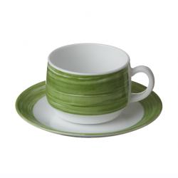 Tasse à thé Arcoroc Brush verte 19 cl diam. 78 mm