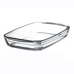 Plat rectangulaire en verre 350 x 220 mm