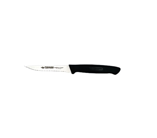 Couteau de cuisine lame en inox 10 cm micro-dentée