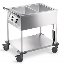 Chariot bain marie 2 cuves 