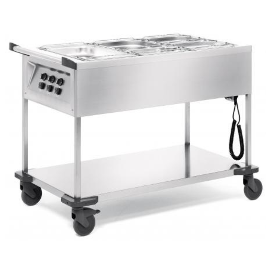 Chariot bain marie 3 cuves 