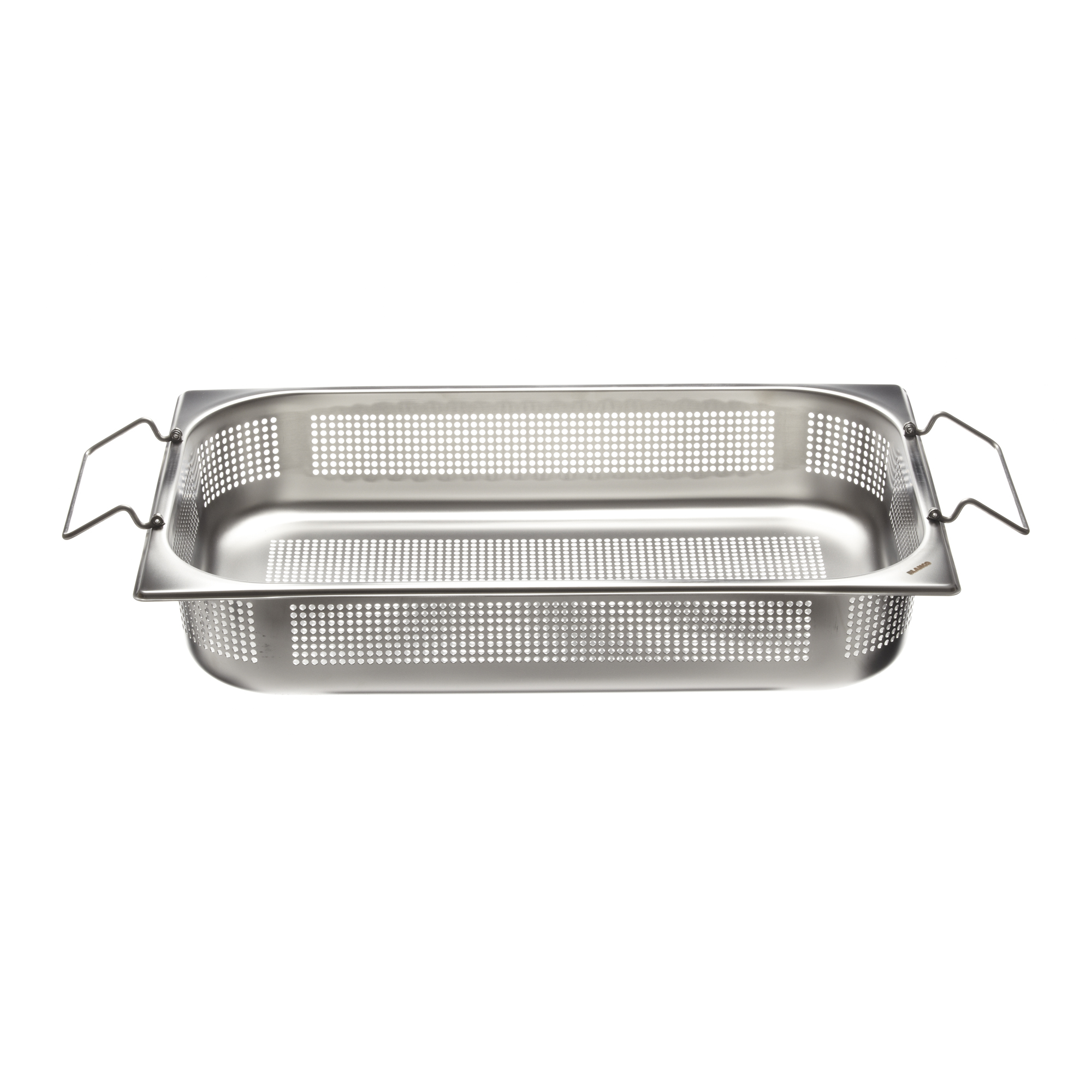 Bac en inox Premium GN 1/1 perforé poignées rabattables profondeur 65 mm