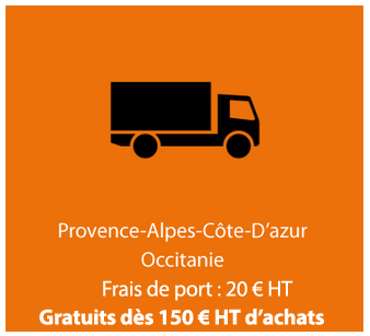 PACA & Occitanie - Frais de port : 20 € - Gratuits dès 150 € d'achat
